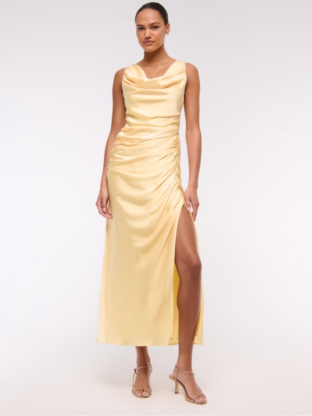 NWT A&F Cowl Neck Draped Maxi Dress